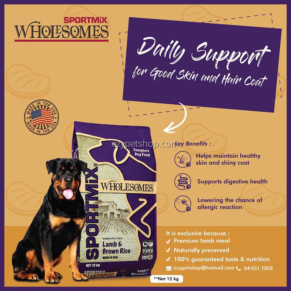 SPORTMiX® Wholesomes™ Lamb & Brown Rice 12KG