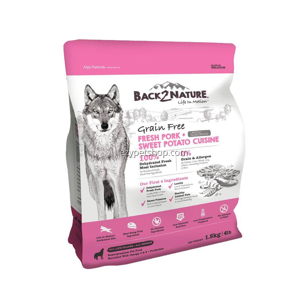 Back2Nature Grain Free Pork 1.8kg Dog Food
