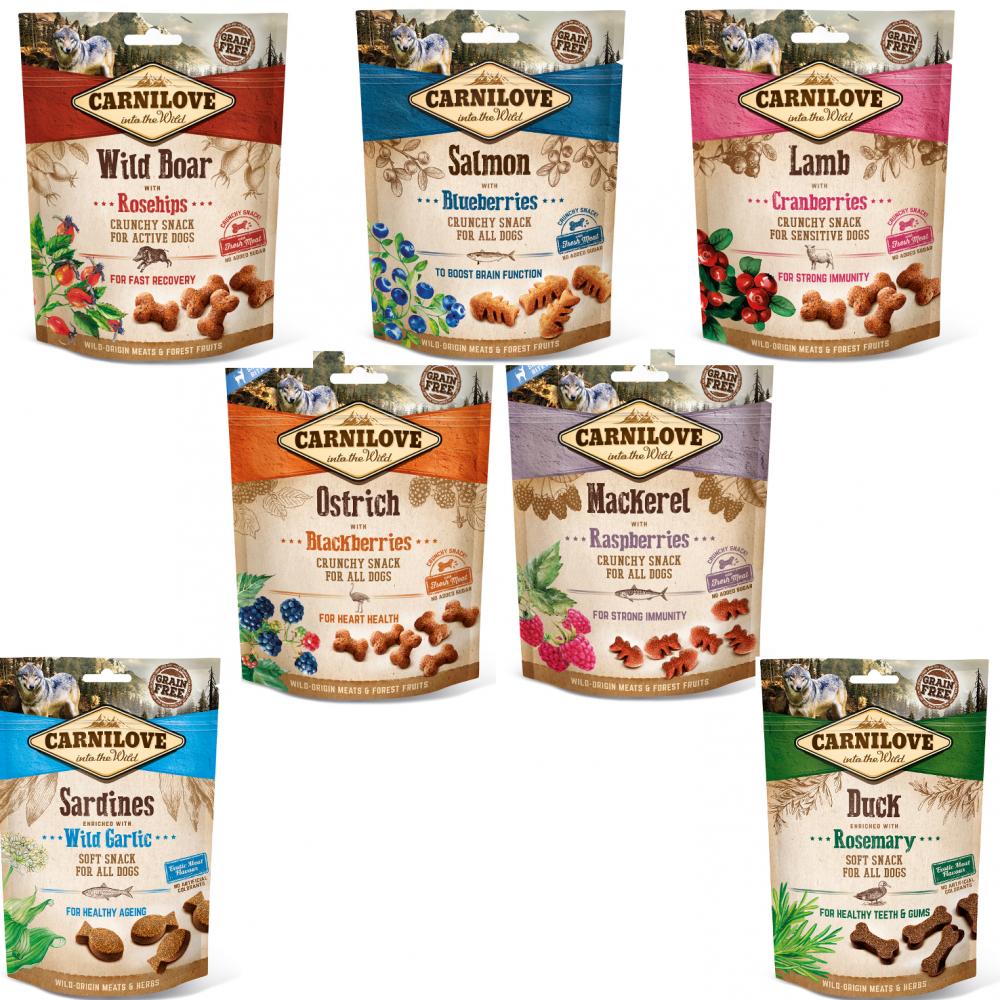Carnilove Canine Crunchy Snack Cordero Arandanos Caja 6X200G 1200 g